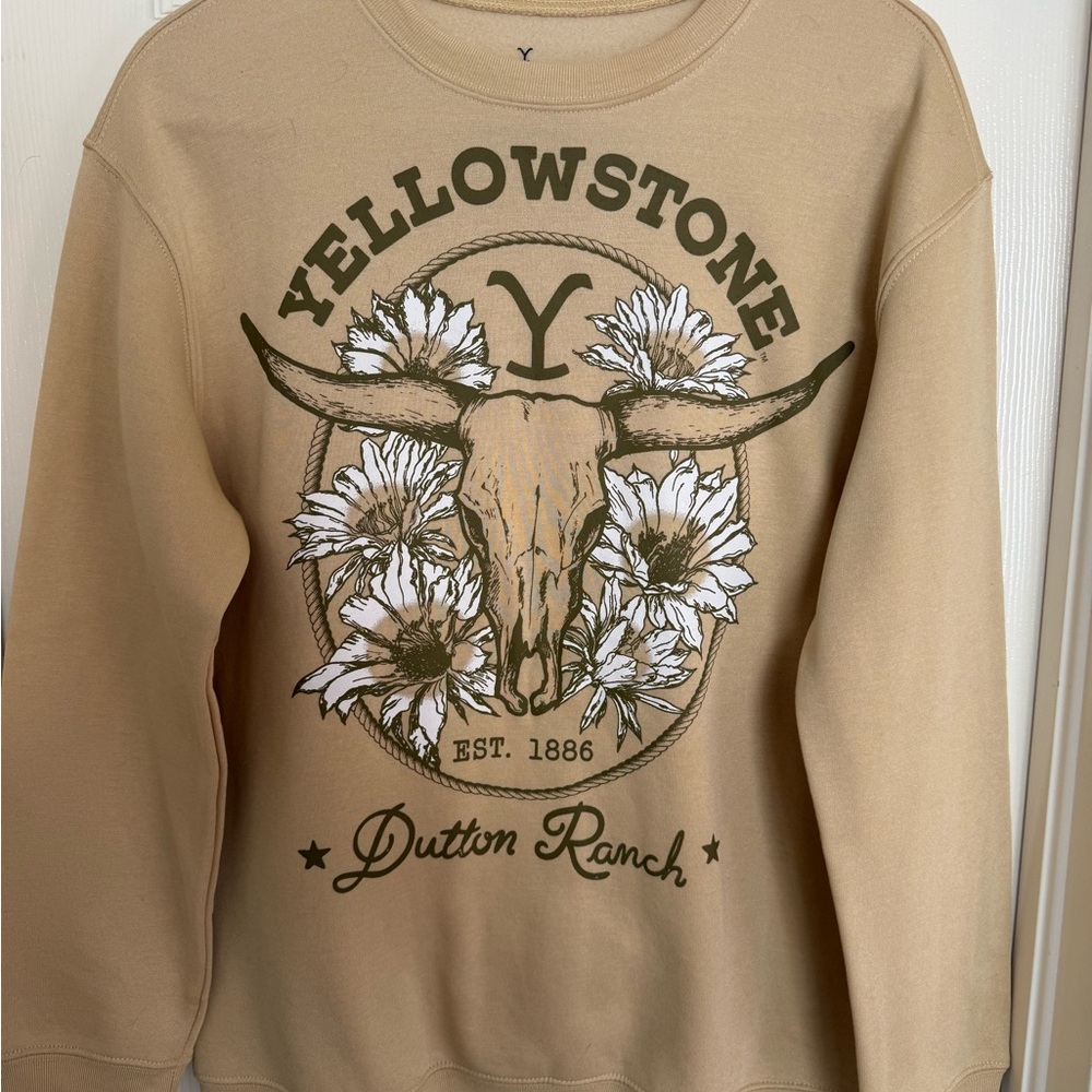 Yellowstone Dutton Ranch Tan Sweatshirt
